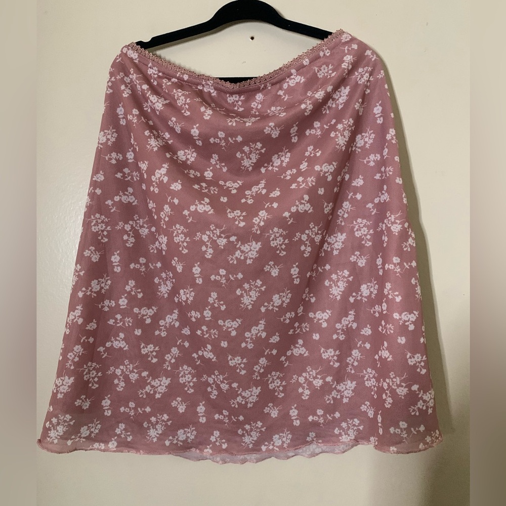 PRINCESS POLLY MAUVE FLORL SKIRT 4
